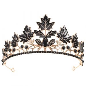 OUNONA Serre-t&ecirc;te en feuilles : Couronne de diad&egrave;me en feuilles d'&eacute;rable pour dames - Coiffe de carnaval, serre-t&ecirc;te, accessoire photo de f&ecirc;te - Couronne de princesse, accessoires de costume (Gustell, neuf)