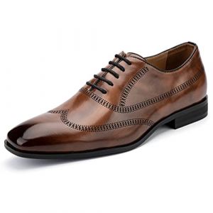 MEIJIANA Oxfords Homme Chaussure Homme Ville Chaussures à Lacets pour Hommes Chaussure Mariage Homme, marron-02, 43 EU (10 UK) (MEIJIANA STORE, neuf)