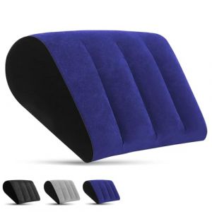 Coussin Releve Jambe Gonflable Triangulaire &ndash; Coussin Sur&eacute;lev&eacute; pour Jambes & Genoux, Oreiller Gonflable Ergonomique pour Dos et Lombaire, L&eacute;ger et Portable pour Dormir, Maison, Voyage & D&eacute;tente (Bleu) (EcoHomeclean, neuf)