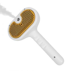 Brosse &agrave; vapeur pour chat,Brosse &agrave; vapeur pour chat | Peigne lisseur pour chaton avec vapeur,Brosse &agrave; pulv&eacute;risation pour chat pour le toilettage des animaux de compagnie, peigne d'&eacute;pilation avec bouto (hereare, neuf)
