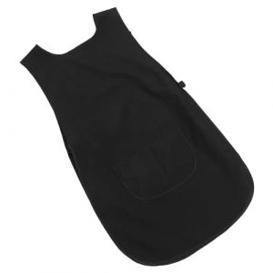 FRCOLOR Tablier De Barbier Cape De Barbier Sans Manches Tablier Noir Blouses De Coiffeur Pour Femmes Accessoires Coiffeur Tablier Blouse De Coiffeur Fournitures De Barbier Polyester Black (Laners, neuf)