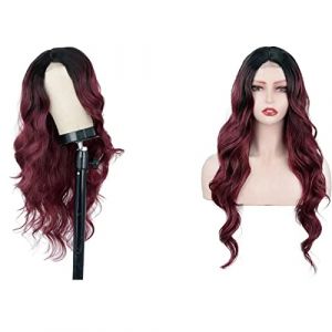 NICHANGHUA Perruque ombrée naturelle résistante à la chaleur ondulée pour les femmes blanches, utilisation quotidienne pour les fêtes, cosplay (Couleur : W1017-R2-118#) (YangJiangJiangChengHuoLunDianZiShangWuShangHang, neuf)