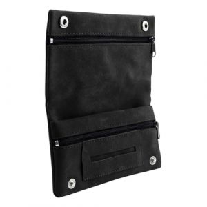 DLPRK Blague &agrave; Tabac en Cuir, Pochette Tabac &agrave; Rouler Pliable avec Fermeture Magn&eacute;tique, &Eacute;l&eacute;gante et Pratique (Noir) (YANG  LANCHUN UK STORE, neuf)