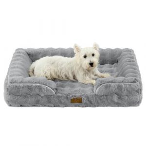 Coussin Orthop&eacute;Dique Pour Chien, En Similicuir, Id&eacute;Al Pour Les Grands Chiens. Canap&eacute; Avec Rembourrage En Mousse &agrave; Soutien &eacute;Lev&eacute;, Imperm&eacute;Able, Antid&eacute;Rapant, Doux, Chaud, Housse Lavable, Taille L (SUNWIN US, neuf)