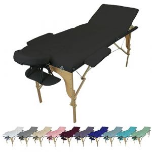 Vivezen - Table de Massage Pliante 3 Zones en Bois avec Panneau Reiki + Accessoires et Housse de Transport - Plusieurs Coloris (EGK Distribution, neuf)