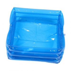 UKCOCO Bassin de Bain Gonflable Pliable Bleu avec Poignées Bassin Spa Multifonction pour Stockage et Bain Danimaux Accessoire Portable pour Piscine et Extérieur (Gaporgira, neuf)
