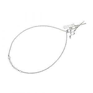 Tomantery Collier Pendentif Peigne &agrave; Ciseaux, de Coiffure &eacute;l&eacute;gant pour &eacute;cole de Coiffure, Alliage (Argent) (Yumujo, neuf)