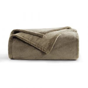 Aisbo Plaid Couverture Polaire 150x200 - Plaid Lit Jete de Canape, Couverture Canap&eacute; 150 x 200 Flanelle 1 Personne Doux et Chaud, Taupe (Aisbo EU, neuf)
