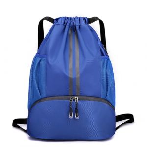 YYKSYDPT Sac de Sport &agrave; Cordon, Sac &agrave; Cordon pour Homme Femme, Sac &agrave; Dos &agrave; Cordon avec Compartiment &agrave; Chaussures et Poche Imperm&eacute;able pour Le Sport, Les Voyages, La Plage (Bleu Roi) (Yikeshu2022, neuf)
