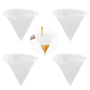 Yangfei 4pcs Filtre À Miel, Passoire de Miel en Nylon Outils de Extraction de Miel avec Cercle en Métal pour le Traitement et Extraction du Miel (Blanc) (ISPAS STORE S.R.L.*, neuf)