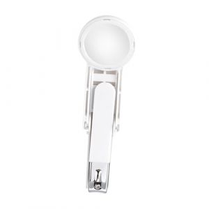 predolo Coupe-ongles avec loupe, ciseaux à ongles d'orteils, coupe-ongles portable à long manche et prise confortable pour adultes, Blanc (mubenbeo, neuf)