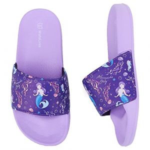 WateLves Claquette Enfant Fille Gar&ccedil;on Chaussons Enfants Tongs Sandales &eacute;t&eacute; Plage Piscine Pantoufles Chaussures de Douche Antid&eacute;Rapantes(Pourpre 34/35EU) (MingZhaoMaoYi-EU, neuf)