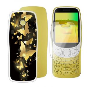 BUNAL Coque pour Nokia 3210 2024 (2.40") + Verre Tremp&eacute;(2 Pi&egrave;ces), Case Protection R&eacute;sistant Aux Chutes et Silicone Souple Housse Anti-Rayures + Film Protecteur - Pourri 1 (XianFa, neuf)
