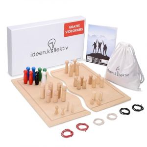 ideen.kollektiv Tableau de syst&egrave;me familial et de relations, 44 pi&egrave;ces pour le coaching, l'installation familiale, le coaching syst&eacute;mique, la supervision, la mod&eacute;ration avec manuel, 34 figurines (universals101, neuf)