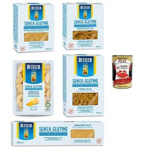 De Cecco pasta senza glutine set, glutenfrei pâtes sans gluten nedeln 5 x 400g testpket + italian Gourmet polpa 400g (Italiaen Gourmet UK Ltd, neuf)