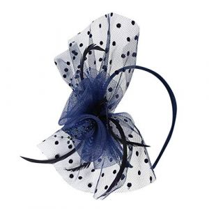 Bibi &agrave; fleurs pour chapeau, couvre-chef, bandeau de f&ecirc;te, bandeau de sport pour homme, bleu marine, Taille unique (Tigerpu, neuf)