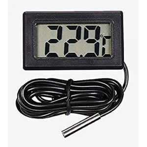AquaForte Thermom&egrave;tre num&eacute;rique avec sonde de mesure, noir, 10,4 x 10,1 x 2,4 cm (SAVI SRL, neuf)