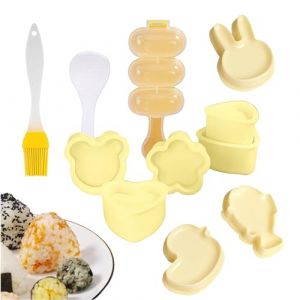 10 Pi&egrave;Ces Ensemble De Moules &agrave; Onigiri &ndash; Kit De Fabricant De Sushi Facile &agrave; Utiliser, Accessoires De Moule &agrave; Sushi, Moule Animal Mignon (DBGH, neuf)