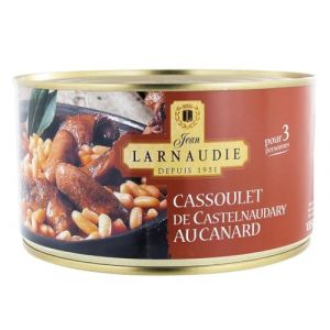Larnaudie Cassoulet de Castelaudary au Canard 1350g/Boite et G&eacute;siers de Dinde Eminc&eacute;s Cuits Dans la Graisse de Canard 765g/Boite (1, Cassoulet de Castelaudary au canard) (Bo Time - Direct Fabricant, neuf)