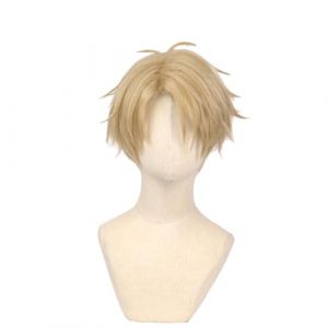Perruque d'anime mode homme perruque de fête jaune ensemble de tête personnalisé (ximoYYDS, neuf)