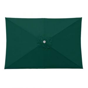 HonunGron Auvent De Remplacement pour Parasol de Terrasse Rectangulaire 3 x 2 m 6 Baleines Toile De Parasol Rectangulaire Remplacement Pour Cour, Jardin, Plage, Protection UV 30+ (Vert Foncé) (HonunGron, neuf)