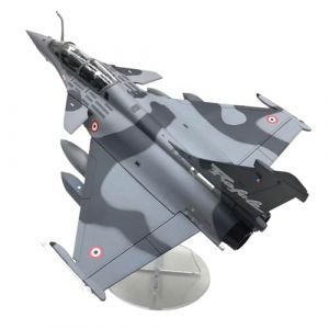 Sharplace Avion de Chasse français Rafale 1:72, modèle moulé sous Pression, avec Base d'exposition, pour Bureau, étagère, Bar, Salon, Gris (RT Technology, neuf)