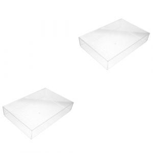 HAKIDZEL Boîte De 2 Pièces Rangement Tiroir Organisateurs De Tiroirs De Salle De Bain Plateau De Maquillage Clair Tiroir De Vanité Plateau à Bijoux Clair Tiroir De La Commode Plastique (Yayuek, neuf)