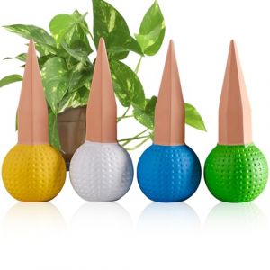 RoseFlower 4 Pack Arrosage Plante Interieur, Oyas a Planter Terre Cuite Extérieur, Ollas Terre Cuite, OYA Arrosage, Arrosage Jardinière, Pot en Terre Cuite#082 (SplendidViewsUS, neuf)