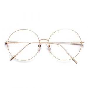 EYEGLSMST Lunettes de lecture rondes surdimensionn&eacute;es r&eacute;tro 2.5 pour hommes et femmes, grandes lunettes de lecture en m&eacute;tal vintage, adapt&eacute;es aux personnes ayant de grandes t&ecirc;tes et visages (weiruirui, neuf)