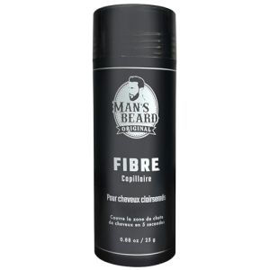 Man’s Beard - Fibres Capillaires Naturelles - Poudre Capillaire - Brun Foncé - Fibre 25 Grammes - Marque Francaise (COIFFURE FRANCE TOULOUSE, neuf)