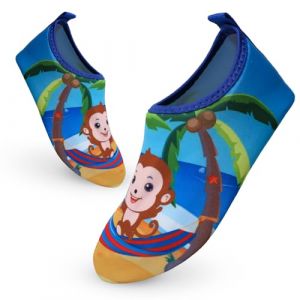 YloveM Chaussures Aquatiques pour Enfant Garçons Chaussures Fille d'eau Séchage Rapide pour Natation Chaussures de Plage pour Antidérapantes Piscine Surf Jardin Piscine Plage (GTEU-Direct, neuf)