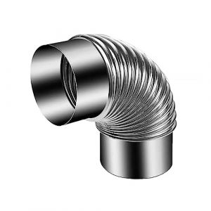 Rallonges de cheminée, coude à 90° for tuyau de poêle, raccord de tuyau coudé, tube adaptateur de conduit de cheminée galvanisé, coude de tuyau de poêle, tuyau de conduit résistant à la chaleur(170mm) (ningchengyunkuajing, neuf)