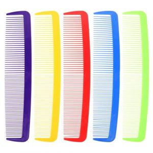 WRITWAA 5 Pi&egrave;ces Peigne G&eacute;ant Oversize Plastique Accessoires D&eacute;guisement Carnaval Halloween F&ecirc;te Sc&egrave;ne Rouge Jaune Vert (Wlonga, neuf)