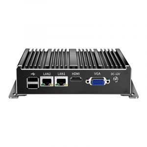 UDPTCP Mini PC sans ventilateur, PC industriel, N2840 Dual Core, 4K HD+VGA, Ethernet 2 Gigabit, USB, Mini PC de bureau 2 RS232 COM, WiFi/Win10/Linux, pas de RAM pas de SSD (pas de RAM pas de SSD) (RanKin, neuf)