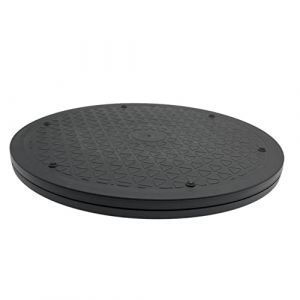 CCHAMP Plateau tournant Lazy Susan de 25 cm, plateforme rotative à 360 degrés, base pivotante polyvalente, plateau tournant pour TV, support de moniteur PC, plantes bonsaï (CHEER CHAMP, neuf)