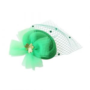 QUXVUIS Mini chapeau avec barrettes, accessoire tendance, l&eacute;ger et &eacute;l&eacute;gant pour adultes et enfants. Chapeau bibi en maille avec pinces &agrave; cheveux, D&eacute;cor en maille, 29 x 16 cm (ataloger, neuf)