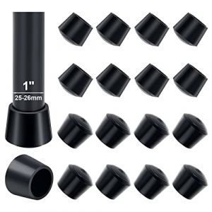 Embout De Chaise, Sopito 16pcs 25-26mm Embout Pied De Chaise Caoutchouc Embout Caoutchouc Chaise 25mm Diamètre Intérieur, Noir (Sopito, neuf)