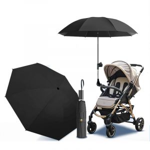 MCTNCT Ombrelle Poussette Universelle Anti-UV 50+, Ombrelle Poussette Réglable à 360°, Parasol Poussette Universelle 98cm de Diamètre, Fixation Facile sur Tubes Ronds & Ovales (ASSUNTOS ESPELHADOS - UNIPESSOAL LDA., neuf)