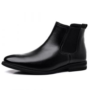 DADAWEN Homme Bottine Chelsea Cuir Confortable Classiques Ankle Boots- Noir 47 (Shenzhen Ledawen Trading Co.,Ltd, neuf)