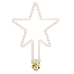 Garosa Ampoule Décorative à LED Ampoule en Forme D'étoile à Cinq Branches E27/2700K 8W Lampe à étoile à 5 Branches 220-240V pour Lampe D'ambiance de Restaurant Intérieur Festif (Amoq313, neuf)