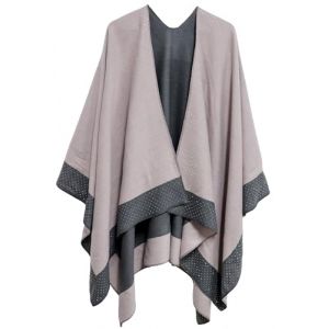 Shmily Girl Femme Cape Poncho Extra Large écharpe Châle Blanket Poncho Automne Hiver (Hot Diamond Rosa) (Shmily lady, neuf)
