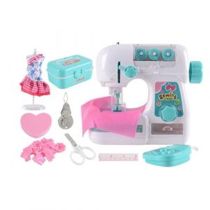 Machine &agrave; Coudre &eacute;lectrique, Mini Machine &agrave; Coudre Enfant, avec Poign&eacute;e de Transport, Tissus, Fils, Accessoires Complets, Kit Couture Enfant &eacute;ducatif, Jouet &eacute;ducatif pour Enfants de 4 Ans et Plus (Western Italy, neuf)
