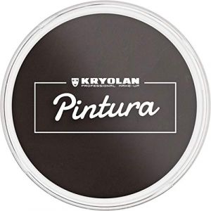 Kryolan Pintura Water Color Maquillage 25 ml, couleur: Noir - Lavable, Végétalien, Sans parfum, Sans parabène, Sans gluten - Idéal pour enfants, fêtes, Cosplay, carnaval et Halloween (Kryolan Professional Make-up, neuf)