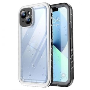 SPORTLINK Coque étanche pour iPhone 13 Mini, coque intégrale robuste, antichoc et anti-poussière, avec protecteur d’écran, pour iPhone 13 Mini 5,4", transparent (SPORTLINK TECH, neuf)