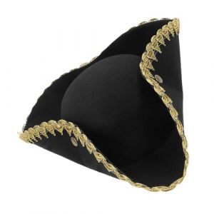 VALICLUD Chapeau De Pirate Chapeau Bicorne Cosplay De Fête Des Pirates Chapeau Fou Chapeau Tricorne Déguisement De Pirate D'halloween Déguisement De Cosplay D'halloween Faux Cuir (Sudersana, neuf)