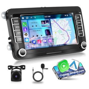 Motorsi 6+128G Autoradio Android pour VW Passat B6 Polo Golf 5/6 Skoda Seat Touran Tiguan 7&rsquo;&rsquo; Carplay Android Auto Radio Bluetooth 5.0 GPS WiFi FM/RDS Cam&eacute;ra de Recul, Compatible Dab (podofo Shop, neuf)