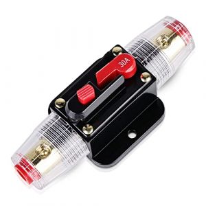 30A Auto Disjoncteur, Auto Disjoncteur Protection De Voiture 12V-24V DC, Auto Disjoncteur pour Voiture avec Commutateur Manuel de Réinitialisation de Fusible pour Voiture Bateau Camion Camping-car (CEANNA, neuf)