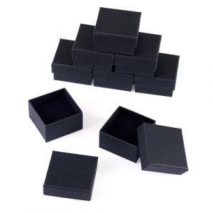 Craftdady Lot de 10 petites bo&icirc;tes cadeau carr&eacute;es en carton avec &eacute;ponge pour bagues, bracelets, boucles d'oreilles, colliers (Craftdady, neuf)