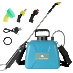 Pulv&eacute;risateur &eacute;lectrique 5L,Pulverisateur de Jardin T&eacute;lescopique Rechargeable avec 2 Buses, Capuchon &agrave; Large Bouche,2400mAh Batterie Rechargeable par USB,Pulv&eacute;risateur de Plantes pour Jardin,D&eacute;she (B) (SLD1, neuf)