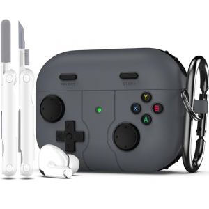 R-fun Étui Compatible avec Apple Airpods Pro (2023/2022/2019, 2e/1re génération), câble USB-C/Lightning avec kit de Nettoyage, Design Classique pour Consoles de Jeux Portables,Gris (R-Fun EUR, neuf)